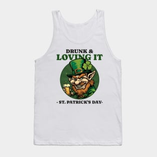 Drunk Leprechaun st paddys day Tank Top